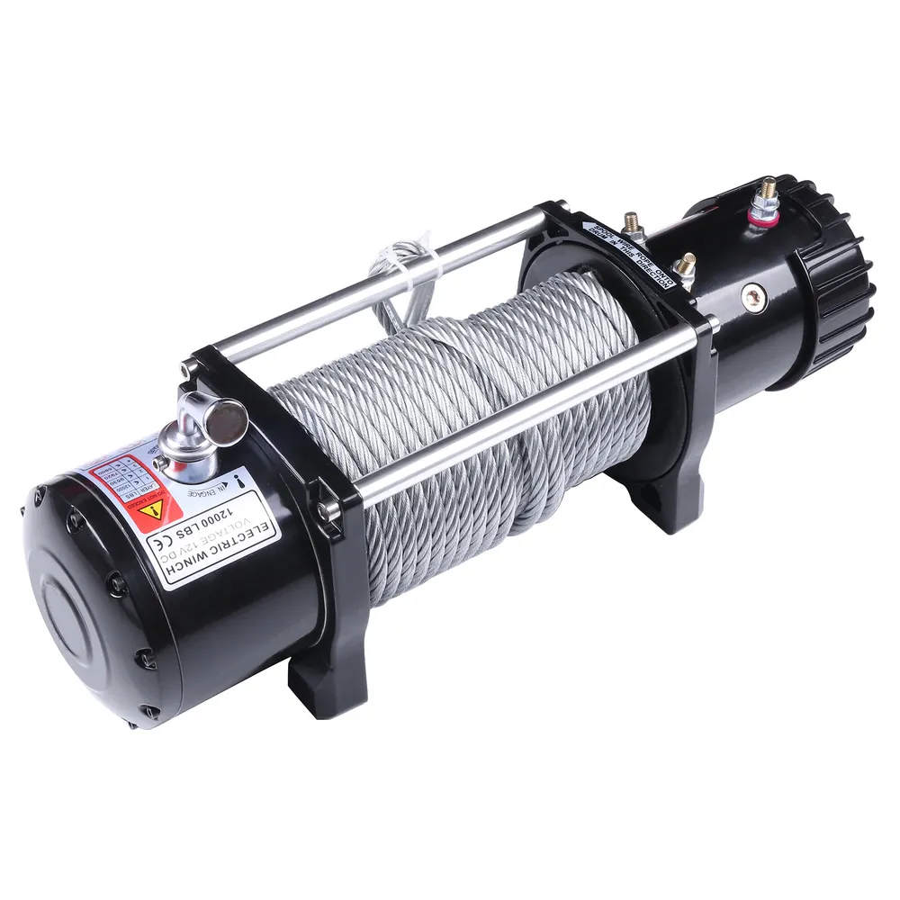 12000-lb 12V Electric Recovery Winch with Steel Cable
