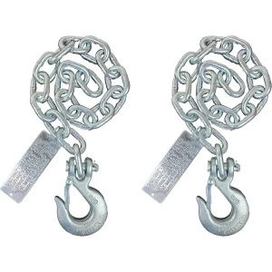 Heavy-Duty Trailer Safety Chains Pair