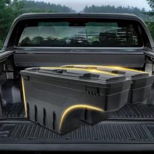 Lockable Black Truck Bed Storage Toolbox